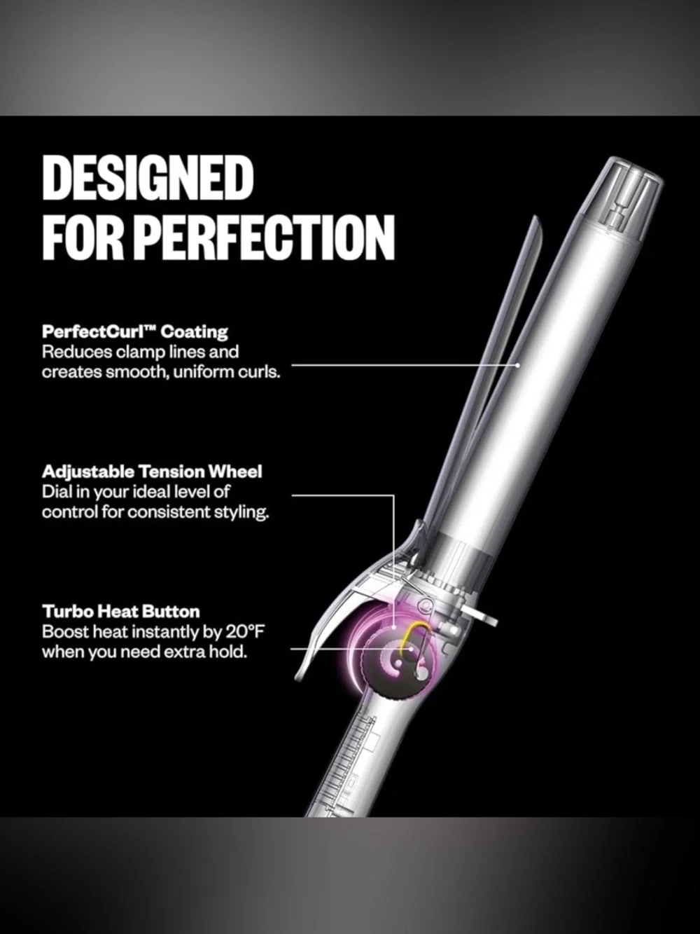 BaBylissPRO Nano Titanium PrecisionGrip 1 Inch Curling Iron